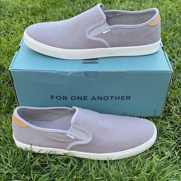 toms grey slip ons